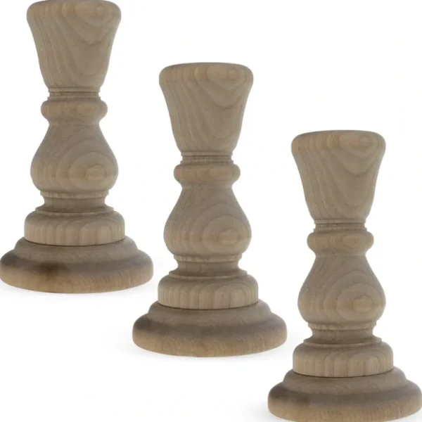 Shop All | 3 Candle Holders Unfinished Wooden Crafts Diy Unpainted 3d Figurines 4.3 Inches - CaringForTots - Professional Baby and Children's Products | Caring for Growth, Caring for Every Moment