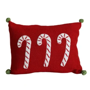 Shop All | Candy Cane Mini Pillow, Red - CaringForTots - Professional Baby and Children's Products | Caring for Growth, Caring for Every Moment