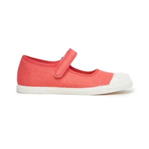 Shop All | Canvas Mary Jane Captoe Sneakers In Coral - CaringForTots - Professional Baby and Children's Products | Caring for Growth, Caring for Every Moment