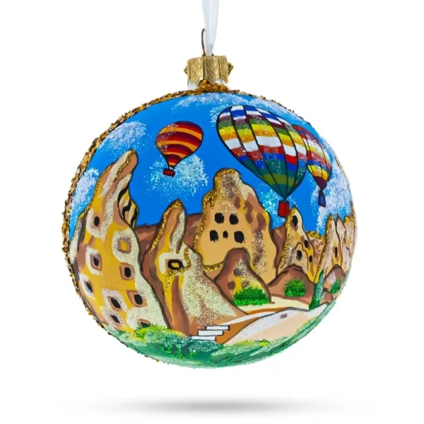 Shop All | Cappadocia, Turkey Glass Ball Ornament 4 Inches - CaringForTots - Professional Baby and Children's Products | Caring for Growth, Caring for Every Moment