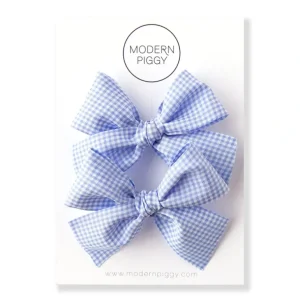 Shop All | Carolina Blue | Pigtail Set - Ribbon Bow - CaringForTots - Professional Baby and Children's Products | Caring for Growth, Caring for Every Moment