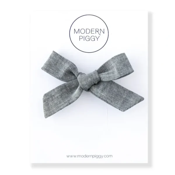 Shop All | Chambray | Hand-tied Bow - CaringForTots - Professional Baby and Children's Products | Caring for Growth, Caring for Every Moment
