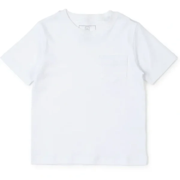 Shop All | Charles Men's Shortsleeve Pocket T-shirt - White - CaringForTots - Professional Baby and Children's Products | Caring for Growth, Caring for Every Moment