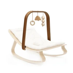 Shop All | Charlie Crane LEVO Activity Arch - Walnut - CaringForTots - Professional Baby and Children's Products | Caring for Growth, Caring for Every Moment
