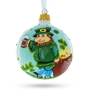 Shop All | Charming Irish Leprechaun Blown Glass Christmas Ornament 4 Inches - CaringForTots - Professional Baby and Children's Products | Caring for Growth, Caring for Every Moment