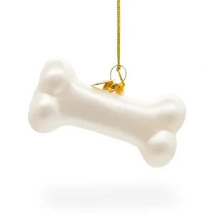 Shop All | Charming White Dog Bone - Blown Glass Christmas Ornament - CaringForTots - Professional Baby and Children's Products | Caring for Growth, Caring for Every Moment