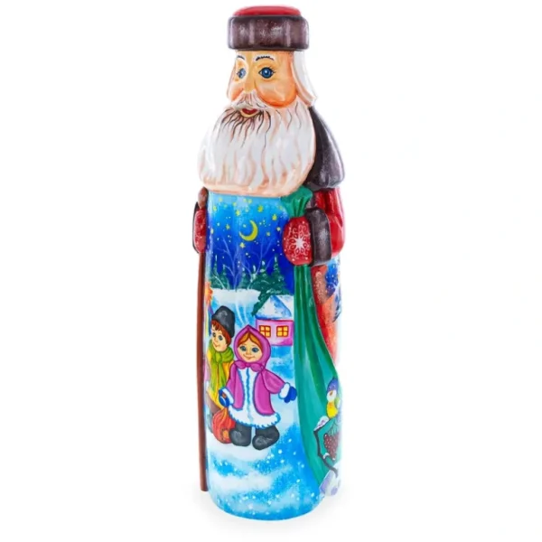 Shop All | Children Caroling Ukrainian Hand Carved Solid Wood Santa Figurine 11 Inches - CaringForTots - Professional Baby and Children's Products | Caring for Growth, Caring for Every Moment