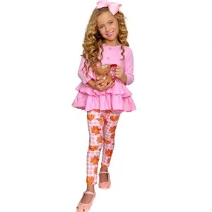 Shop All | Christmas Cookies Tiered Ruffle Tunic And Legging Set - CaringForTots - Professional Baby and Children's Products | Caring for Growth, Caring for Every Moment