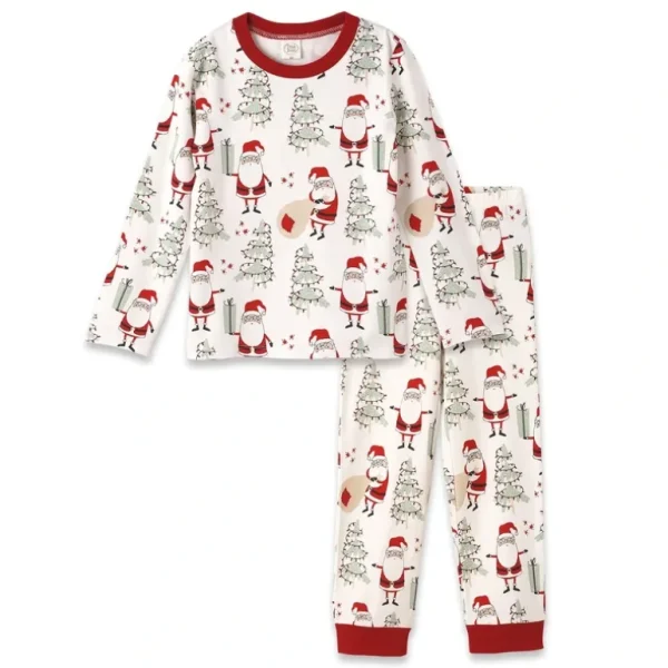 Shop All | Christmas Santa Kid's Bamboo Pajama Set - CaringForTots - Professional Baby and Children's Products | Caring for Growth, Caring for Every Moment