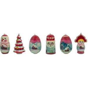 Shop All | 6 Christmas Tree, Snowman, Santa, Village House, Wooden Doll Christmas Ornaments - CaringForTots - Professional Baby and Children's Products | Caring for Growth, Caring for Every Moment
