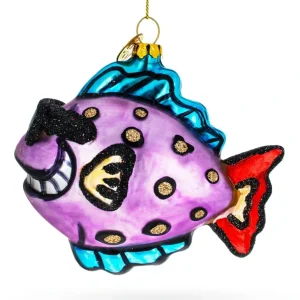 Shop All | Cool Fish Wearing Sunglasses - Blown Glass Christmas Ornament - CaringForTots - Professional Baby and Children's Products | Caring for Growth, Caring for Every Moment