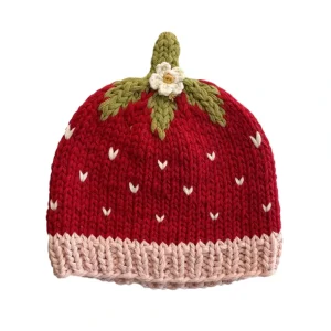 Shop All | Cotton Strawberry Hat - CaringForTots - Professional Baby and Children's Products | Caring for Growth, Caring for Every Moment