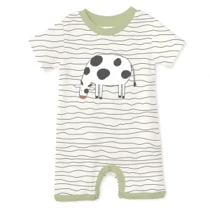 Shop All | Cow Shortie Romper - CaringForTots - Professional Baby and Children's Products | Caring for Growth, Caring for Every Moment
