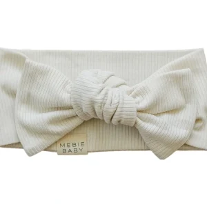 Shop All | Cream Ribbed Bamboo Head Wrap - CaringForTots - Professional Baby and Children's Products | Caring for Growth, Caring for Every Moment