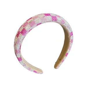 Shop All | Crystalized Check Fuchsia Pink Headband - CaringForTots - Professional Baby and Children's Products | Caring for Growth, Caring for Every Moment