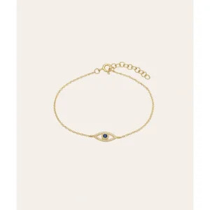 Shop All | Diamond And Sapphire Evil Eye Bracelet - CaringForTots - Professional Baby and Children's Products | Caring for Growth, Caring for Every Moment