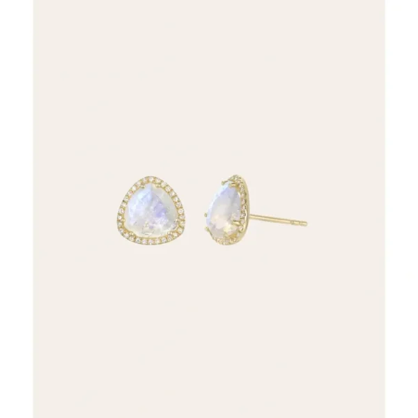 Shop All | Diamond Moonstone Stud Earrings - CaringForTots - Professional Baby and Children's Products | Caring for Growth, Caring for Every Moment