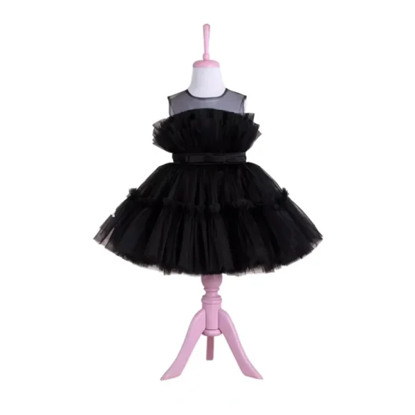 Shop All | Diana Black Party Dress - CaringForTots - Professional Baby and Children's Products | Caring for Growth, Caring for Every Moment