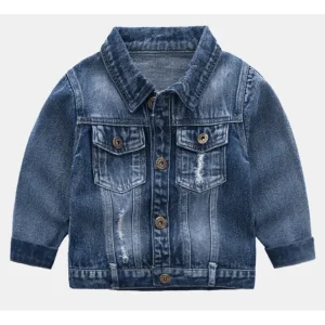 Shop All | Distressed Denim Jean Jacket - CaringForTots - Professional Baby and Children's Products | Caring for Growth, Caring for Every Moment