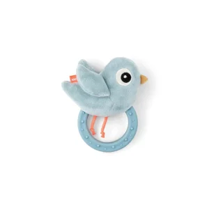 Shop All | Done by Deer Sensory Rattle With Teether - Blue - Birdee - CaringForTots - Professional Baby and Children's Products | Caring for Growth, Caring for Every Moment