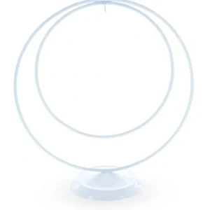 Shop All | Double Circle White Metal Solid Round Base Ornament Display Stand 8.25 Inches - CaringForTots - Professional Baby and Children's Products | Caring for Growth, Caring for Every Moment