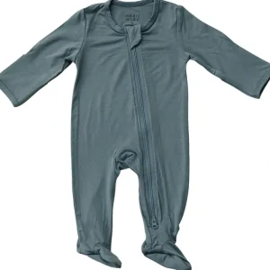 Shop All | Dusty Blue Bamboo Zipper - CaringForTots - Professional Baby and Children's Products | Caring for Growth, Caring for Every Moment