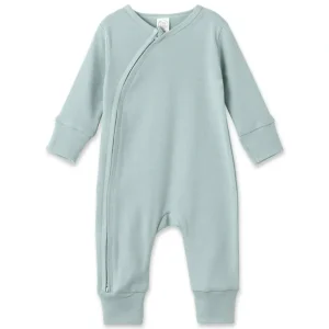 Shop All | Dusty Blue Cotton Zipper Romper - CaringForTots - Professional Baby and Children's Products | Caring for Growth, Caring for Every Moment