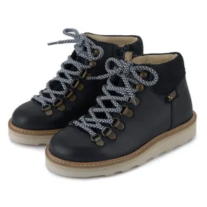 Shop All | Eddie Ankle-High Hiking Kids Boot Black Leather - CaringForTots - Professional Baby and Children's Products | Caring for Growth, Caring for Every Moment