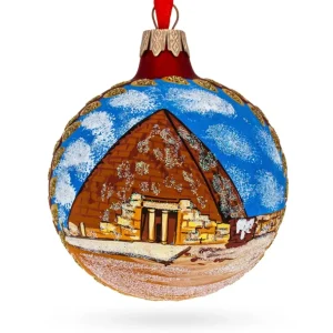 Shop All | Egyptian Pyramids Glass Ball Christmas Ornament 4 Inches - CaringForTots - Professional Baby and Children's Products | Caring for Growth, Caring for Every Moment