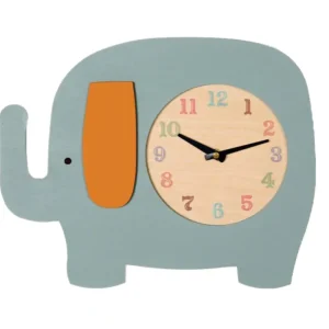 Shop All | Elephant Nursery Wall Clock - CaringForTots - Professional Baby and Children's Products | Caring for Growth, Caring for Every Moment