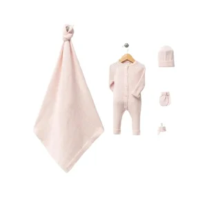 Sale Elliot Pink Newborn Knitwear Coming Home Set (5 Pcs) - CaringForTots - Professional Baby and Children's Products | Caring for Growth, Caring for Every Moment
