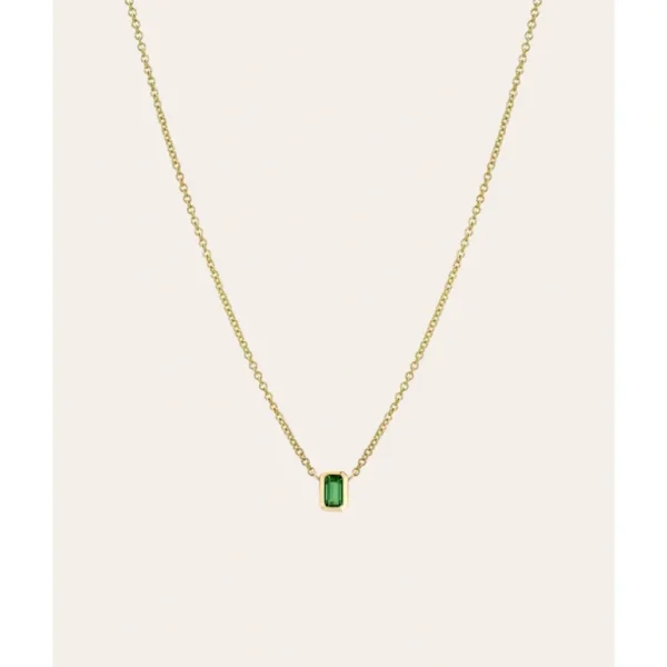 Outlet Emerald Cut Emerald Necklace - CaringForTots - Professional Baby and Children's Products | Caring for Growth, Caring for Every Moment