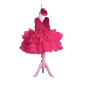 Outlet Emily Pink Party Dress - CaringForTots - Professional Baby and Children's Products | Caring for Growth, Caring for Every Moment