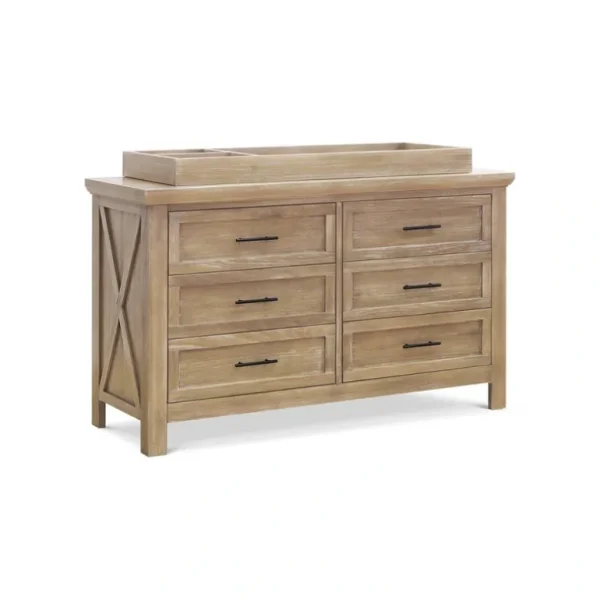 Sale Emory Farmhouse Dresser in Driftwood - CaringForTots - Professional Baby and Children's Products | Caring for Growth, Caring for Every Moment