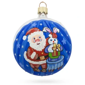 Flash Sale Enchanted Evening: Santa's Magical Rabbit Trick Blown Glass Ball Christmas Ornament 3.25 Inches - CaringForTots - Professional Baby and Children's Products | Caring for Growth, Caring for Every Moment