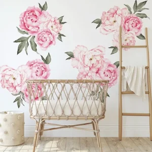 Cheap Everlasting Peonies Wall Decals - CaringForTots - Professional Baby and Children's Products | Caring for Growth, Caring for Every Moment