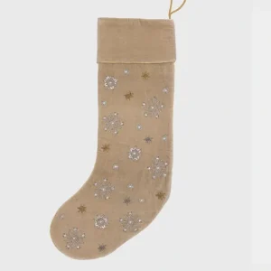 Cheap Extra Large Snowflake Stocking, Taupe - CaringForTots - Professional Baby and Children's Products | Caring for Growth, Caring for Every Moment