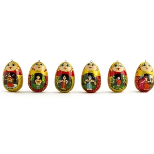 Shop All | 6 Fairy Tales Wooden Dolls Christmas Ornaments 2.25 Inches - CaringForTots - Professional Baby and Children's Products | Caring for Growth, Caring for Every Moment
