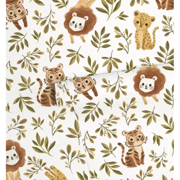 Sale Felidae - Children's Wallpaper - Animal Jungle Motif - CaringForTots - Professional Baby and Children's Products | Caring for Growth, Caring for Every Moment