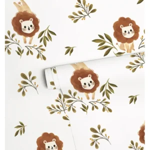 Best Felidae - Children's Wallpaper - Gentle Lion Motif - CaringForTots - Professional Baby and Children's Products | Caring for Growth, Caring for Every Moment