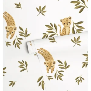 Sale Felidae - Children's Wallpaper - Small Leopard Motif - CaringForTots - Professional Baby and Children's Products | Caring for Growth, Caring for Every Moment