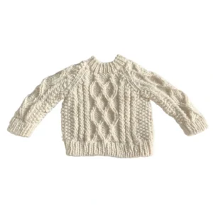 Best Fisherman Sweater, Cream - CaringForTots - Professional Baby and Children's Products | Caring for Growth, Caring for Every Moment