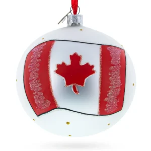Sale Flag Of Canada Blown Glass Ball Christmas Ornament 4 Inches - CaringForTots - Professional Baby and Children's Products | Caring for Growth, Caring for Every Moment