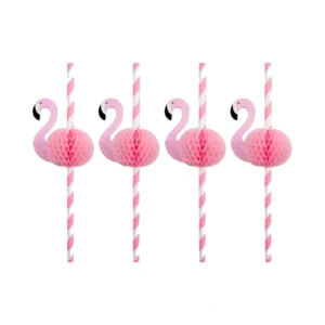 Best Flamingo Honeycomb Straws (10 per pack) - CaringForTots - Professional Baby and Children's Products | Caring for Growth, Caring for Every Moment