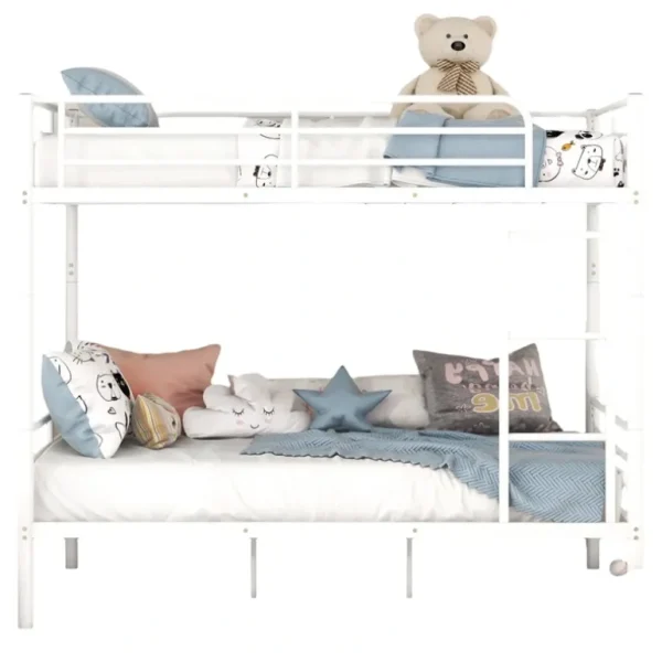 Shop All | Full Over Full Metal Bunk Bed, White - CaringForTots - Professional Baby and Children's Products | Caring for Growth, Caring for Every Moment