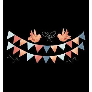 Discount Gentle Friends - Large Sticker - Pennant And Bird Garland - CaringForTots - Professional Baby and Children's Products | Caring for Growth, Caring for Every Moment