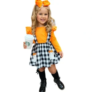 Sale Ghostest With The Mostest Overall Skirt Set - CaringForTots - Professional Baby and Children's Products | Caring for Growth, Caring for Every Moment