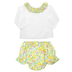 Cheap Gift Set | Double Button Blouse And Liberty 'betsy' Yellow Bloomer - CaringForTots - Professional Baby and Children's Products | Caring for Growth, Caring for Every Moment
