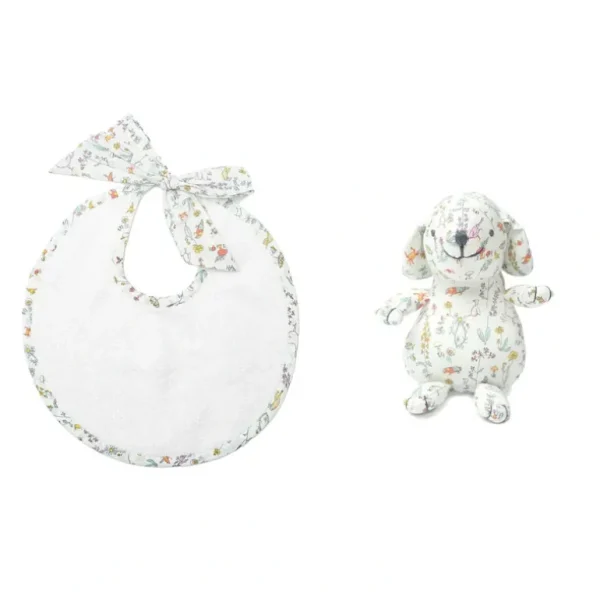 Best Gift Set | Louelle Bunny And Bib, Liberty 'theo' - CaringForTots - Professional Baby and Children's Products | Caring for Growth, Caring for Every Moment