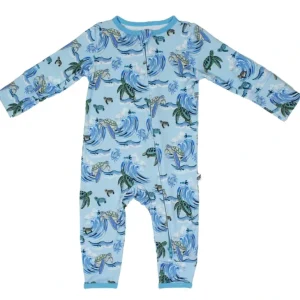 Fashion Go With The Flow Sea Turtles Coverall (0-3t) - CaringForTots - Professional Baby and Children's Products | Caring for Growth, Caring for Every Moment